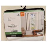 NEW MAINSTAYS 2 PANELS IVORY CURTAIN PAIR 37IN X 63IN