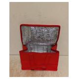 6 NEW REUSABLE INSULATED THERMAL BAGS RED