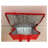 6 NEW REUSABLE INSULATED THERMAL BAGS RED