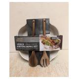 NEW THYME & TABLE HARVEST COLLECTION 3-PIECE SERVING BOWL SET