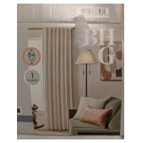 NEW BETTER HOMES & GARDENS CURTAIN PANEL VANILLA TEXTURED MATTE CHENILLE