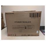 NEW TRUMANPICK ACCENT CHAIR FAUX LEATHER STUDDED BARREL BUCKET CLUB ARM CHAIR BLACK