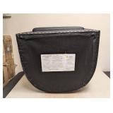 NEW TRUMANPICK ACCENT CHAIR FAUX LEATHER STUDDED BARREL BUCKET CLUB ARM CHAIR BLACK