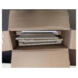 BETTER HOMES & GARDENS MODERN FARMHOUSE NIGHTSTAND ALABASTER FINISH WITH HONEY PINE ACCENT