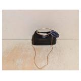 NEW SCOOP TOP HANDLE CLUTCH HANDBAG BLACK