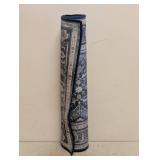 RUGGABLE MACHINE WASHABLE RUNNER WITH NONSKID PAD BLUE MULTI