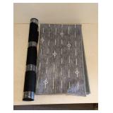 RUGGABLE MACHINE WASHABLE RUNNER WITH NONSKID PAD GREY