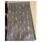 RUGGABLE MACHINE WASHABLE RUNNER WITH NONSKID PAD GREY
