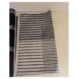 RUGGABLE MACHINE WASHABLE RUNNER WITH NONSKID PAD GREY/CREAM