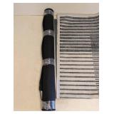 RUGGABLE MACHINE WASHABLE RUNNER WITH NONSKID PAD GREY/CREAM