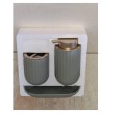 NEW BEAUTIFUL 3PC BATHROOM SET GREEN