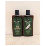 (2) NEW CREMO LIMITED EDITION SPICED WOODS BODY WASH