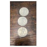 1944 p,d,s walking liberty half’s