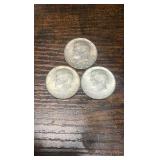 lot of 3 90% silver 1964 Kennedy half’s
