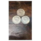 lot of 3 90% silver 1964 Kennedy half’s
