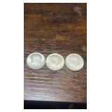 lot of 3 90% silver 1964 Kennedy half’s