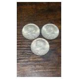 lot of 3 90% silver 1964 Kennedy half’s