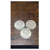 lot of 3 90% silver 1964 Kennedy half’s