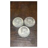 lot of 3 90% silver 1964 Kennedy half’s