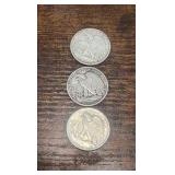 1941 p,d,s walking liberty half dollars