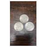 lot of 3 90% silver 1964 Kennedy half’s