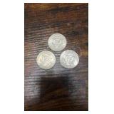 lot of 3 90% silver 1964 Kennedy half’s