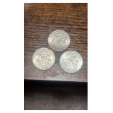 lot of 3 90% silver 1964 Kennedy half’s