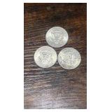 lot of 3 90% silver 1964 Kennedy half’s