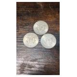 lot of 3 90% silver 1964 Kennedy half’s