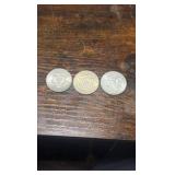 lot of 3 90% silver 1964 Kennedy half’s