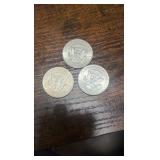 lot of 3 90% silver 1964 Kennedy half’s