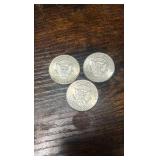lot of 3 90% silver 1964 Kennedy half’s