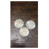 lot of 3 90% silver 1964 Kennedy half’s