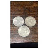 lot of 3 90% silver 1964 Kennedy half’s