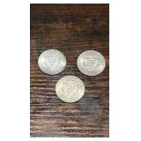 lot of 3 90% silver 1964 Kennedy half’s