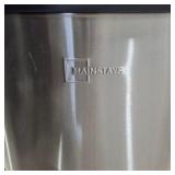 Mainstays stainless steel motion-sensor trash can with black automatic-style lid