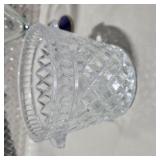 Art Glass & Crystal Decor Lot 2 Cobalt Blue Rim Martini Glasses, glass Owl and More