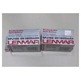 2 Lenmar SPJ166 Rechargeable Multi-Batteries - 6V 1600mAh
