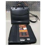Black Portfolio Binder Organizer and Portfolio with Shoulder Strap