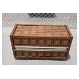 Vintage Telephone in Woodgrain Storage Case