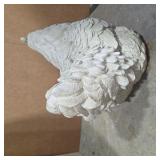 Large Heavy Concrete Hen Chicken Garden Statue Farmhouse Yard Decor Cast Stone Sculpture