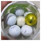 Golf Ball Lot in Plastic Jar - Mixed Brands