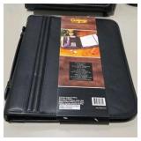 Black Portfolio Binder Organizer and Portfolio with Shoulder Strap