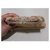 Vintage Beaded Evening Purse - Made in France - Mirror and Coin Purse