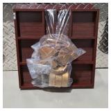 Mixed Home Decor Lot - Metal Decorative Pitcher, Candlesticks, Tic Tac Toe, Stained Glass and More