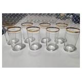 Lenox Holiday Glassware Decor Lot 8 Gold Rim Glasses, Mom Amazing, Belinda Sign, Fairy Godmother