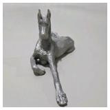 Signed L.M. Peterson Dog Sculpture Lot 3 Pc Numbered Art Figures Great Dane