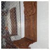 Hand Carved Wood Decor Lot Folding Corner Shelf Wicker Basket Prayer Plaque Home Blessing Sign