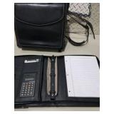 Black Portfolio Binder Organizer and Portfolio with Shoulder Strap