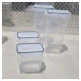 Plastic Food Storage Container Lot with Lids